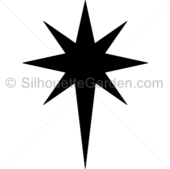 Bethlehem Star Silhouette