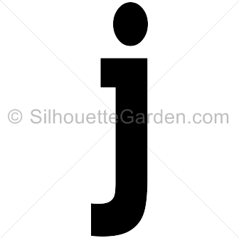 Lowercase Letter J Silhouette