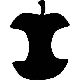 Apple Core Silhouette