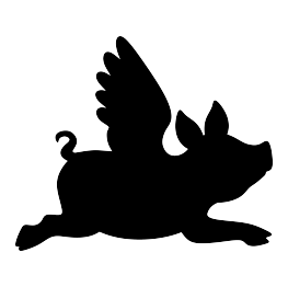 Flying Pig Silhouette