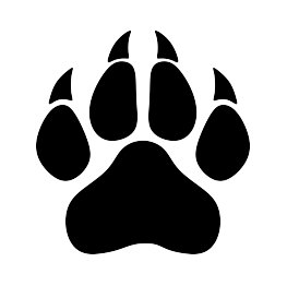 Panther Paw Print Silhouette
