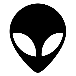 Alien Head Silhouette