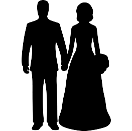 Bride And Groom Silhouette