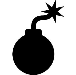 Cartoon Bomb Silhouette