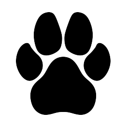 Dog Paw Print Silhouette