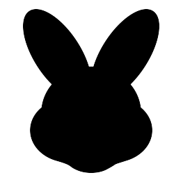 Easter Bunny Head Silhouette