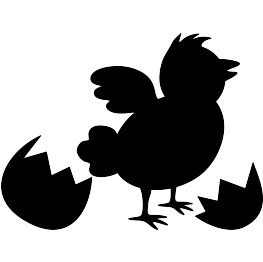 Easter Chick Silhouette