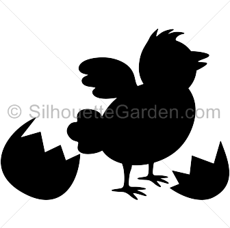 Easter Chick Silhouette