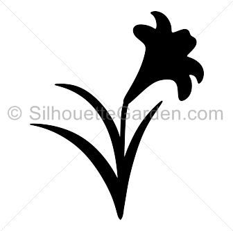Easter Lily Silhouette