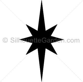 Elongated Star Silhouette