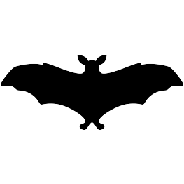 Flying Bat Silhouette