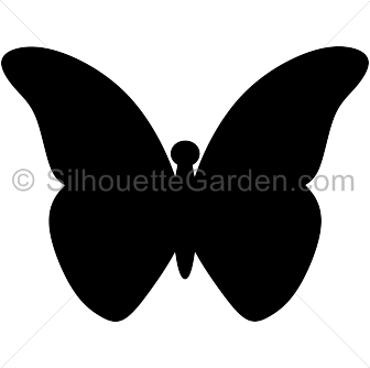 Flying Butterfly Silhouette