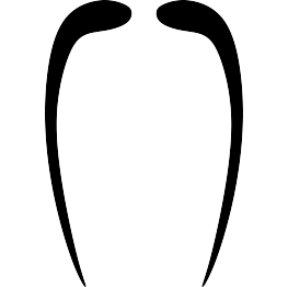 Fu Manchu Mustache Silhouette