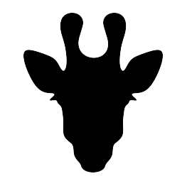 Giraffe Head Silhouette