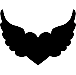 Heart With Wings Silhouette
