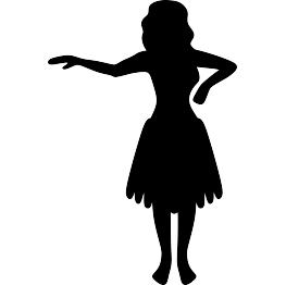 Hula Girl Silhouette