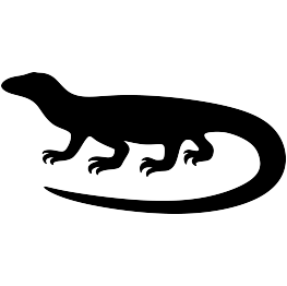 Komodo Dragon Silhouette