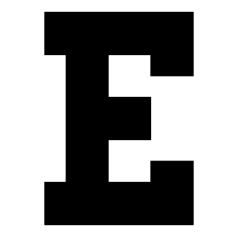 Letter E Silhouette