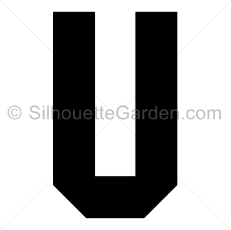 Letter U Silhouette