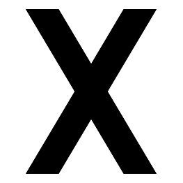 Letter X Silhouette