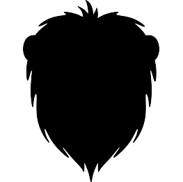 Lion Head Silhouette