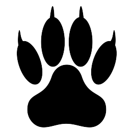 Lion Paw Print Silhouette