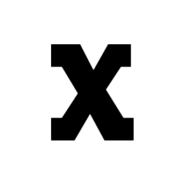 Lowercase Letter X Silhouette