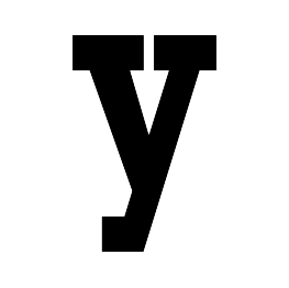 Lowercase Letter Y Silhouette