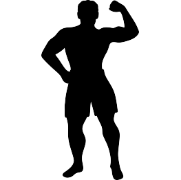 Muscle Man Silhouette