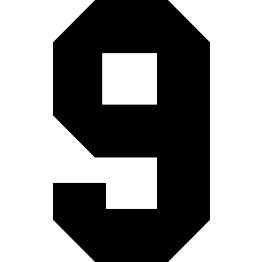 Number 9 Silhouette