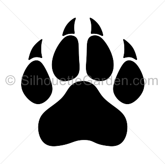 Panther Paw Print Silhouette