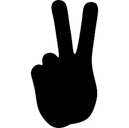 Peace Hand Silhouette