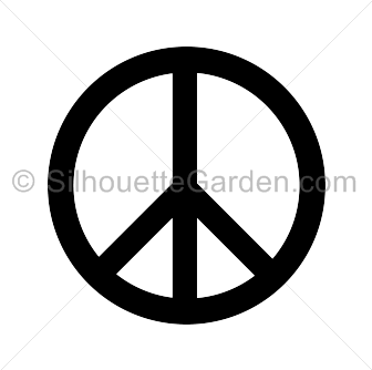 Peace Sign Silhouette