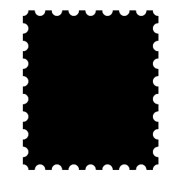 Postage Stamp Silhouette