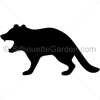 Tasmanian Devil Silhouette